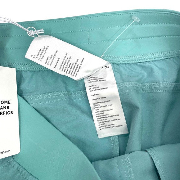 NEW Figs Kade Cargo Scrub Pants Size MT Tall turquoise green aqua blue - Picture 11 of 11
